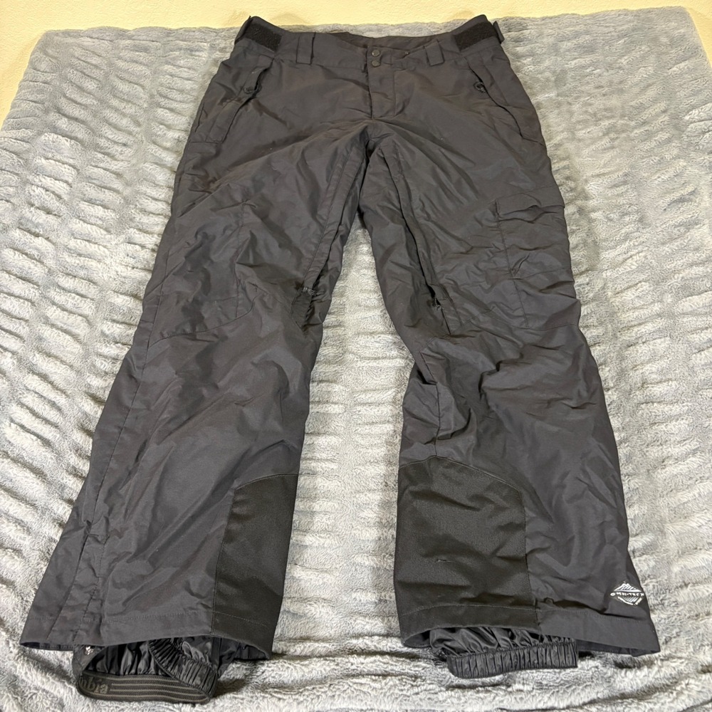 Columbia Titanium Omni-Tech Mens Snow Pants Black Waterproof Ski Snowboard L